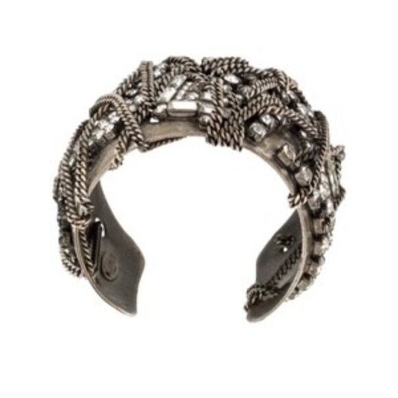 Lanvin Dannijo Sparo II Crystal & Chain Cuff - Picture 4 of 4